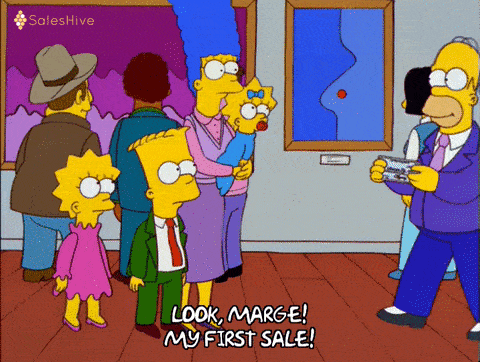 Look Marge, my first sale.