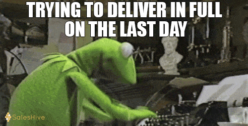 Trying to deliver on the last day